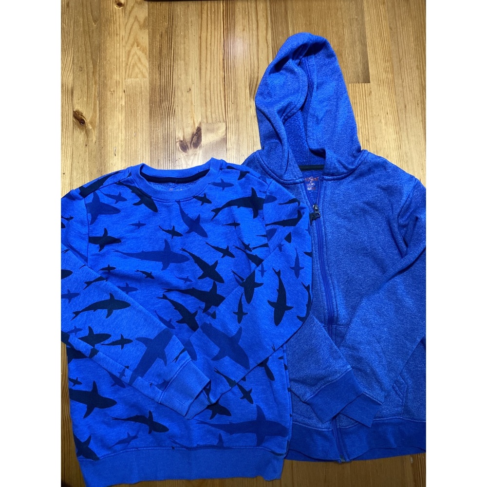 Shark Sweater & Blue Hoodie Bundle